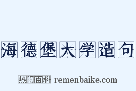 海德堡大学造句是什么意思的图片
